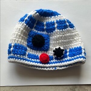 R2D2 Kids Crochet Beanie